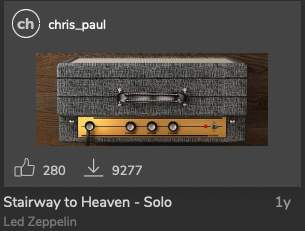 Stairway to Heaven preset ranking on ToneNET